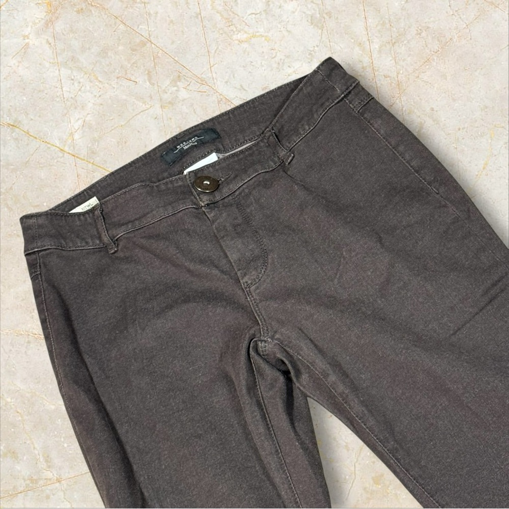 Max Mara Weekend Size 2‎ Denim Leggings Brown Stretch WL
